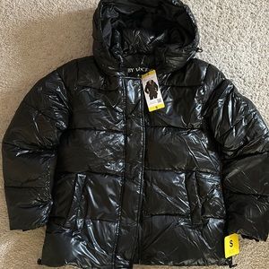 Two by Vince Camuto, Black Bubble Hoodie, Size Small, Great Quality.